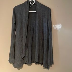 Grey Long Sleeve Sweater Cardigan